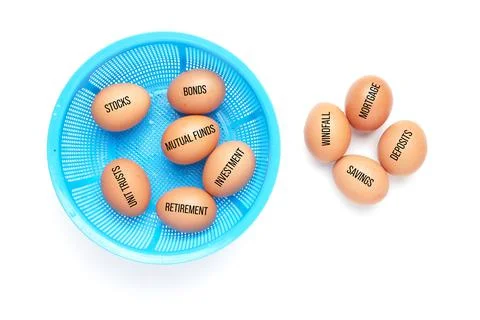 Don't Put All Eggs In One Basket Stock Photos