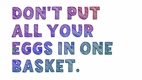 Don't put all your eggs in one basket Stock Footage 281483481