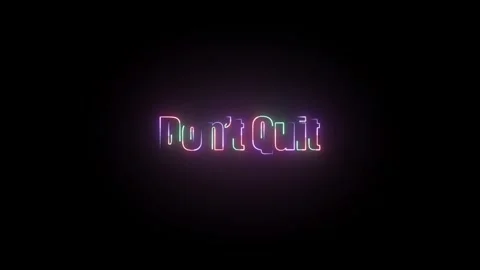 Don’t Quit Text Animation – Motivational Typography Motion Graphic Stock Footage 324801882