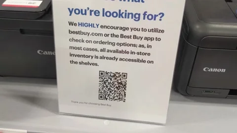 Don't See What You're Looking For? Bestbuy Signage Video stock 140291322