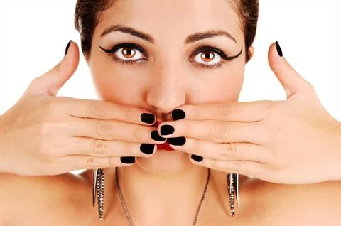 Don't speak. Stock Photos