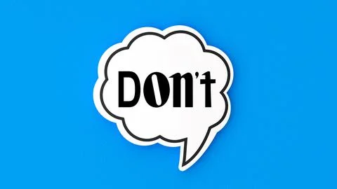 DONT speech bubble Stock Illustration