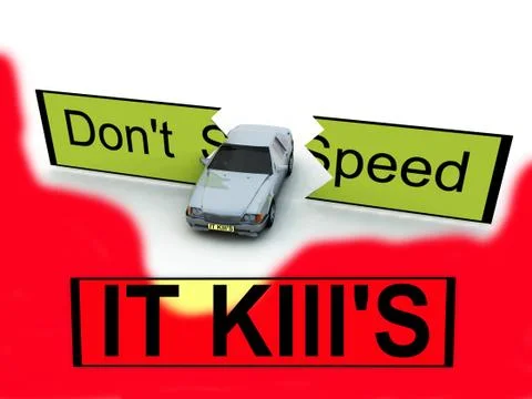 Don't Speed Stock Illustration