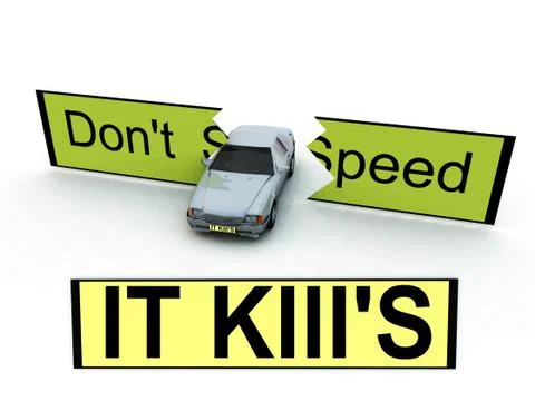 Don't Speed Stock Illustration