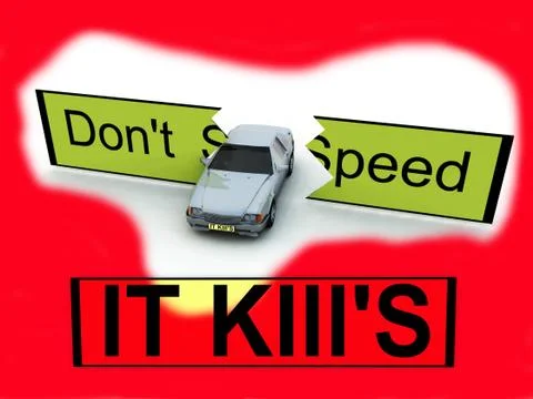 Don't Speed Stock Illustration