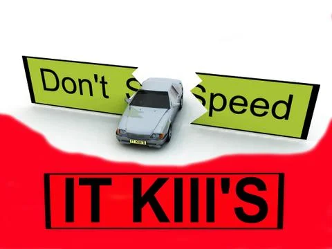 Don't Speed Stock Illustration