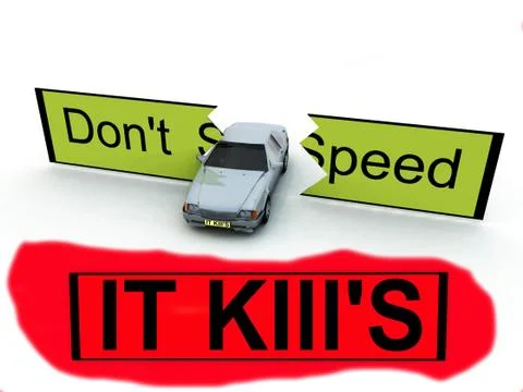 Don't Speed Stock Illustration