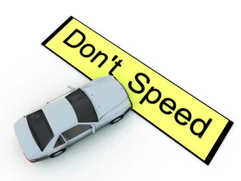 Don't Speed Stock Illustration