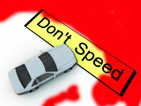 Don't Speed Stock Illustration