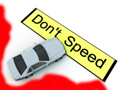 Don't Speed Stock Illustration