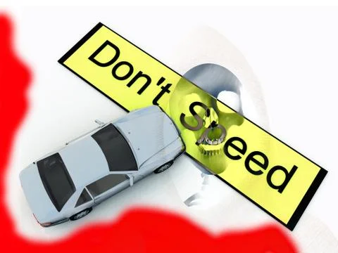 Don't Speed Stock Illustration