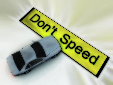 Don't Speed Stock Illustration