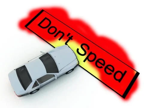 Don't Speed Stock Illustration