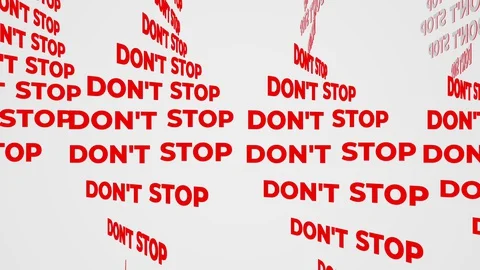 Don't stop text kinetic typography. Motivation and inspiration banner concept Stock Footage 128554254