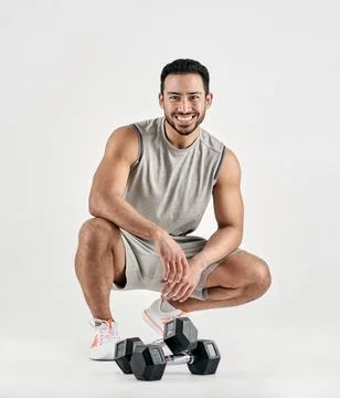 Dont throw in the towel - use it to wipe your sweat. Studio portrait of a Stock Photos