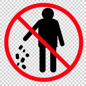 Don't throw trash Stock Illustration