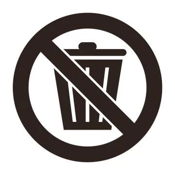 Don`t throw trash sign Stock Illustration