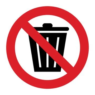 Don`t throw trash sign Stock Illustration