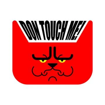 Dont touch me. Grumpy cat. Vector illustration Illustrazione stock