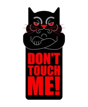 Dont touch me. Grumpy cat. Vector illustration Illustrazione stock
