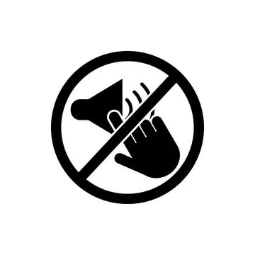 Don't touch, sound icon. Element of prohibition sign icon. Premium quality Stock Illustration
