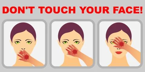 Don’t touch your face Stock Illustration