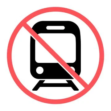 Don't travel by train Stock Illustration