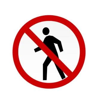Don't walk sign Stock Illustration