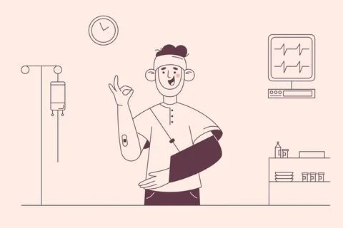 Dont worry and positive thinking concept Stock Illustration