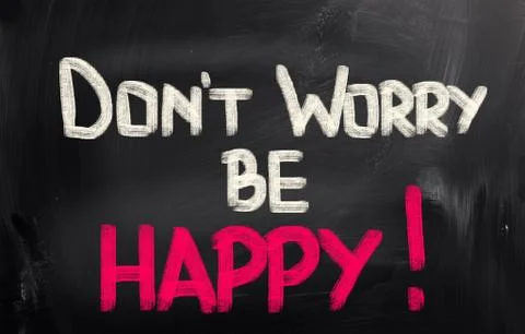 Don't worry be happy concept Stock Illustration