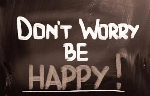 Don't worry be happy concept Stock Illustration