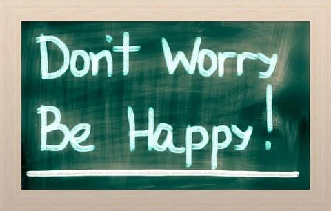 Don't worry be happy concept Stock-Illustration