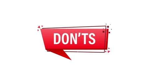 Donts button. Rejected. Positive feedback concept. 3D flat button. Motion Stock Footage 156580238