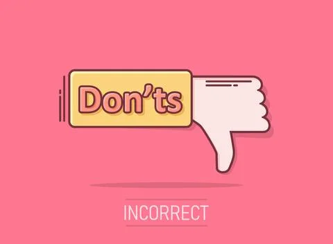 Don'ts sign icon in comic style. Unlike vector cartoon illustration. No bus.. Stock-Illustration