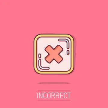 Don'ts sign icon in comic style. Unlike cartoon vector illustration on isol.. Stock-Illustration