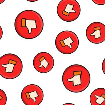 Don'ts sign icon seamless pattern background. Unlike vector illustration on b Stock Illustration