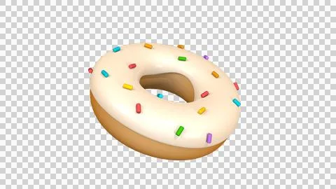 Donut 3d icon Stock Illustration