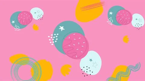 Donut and bread oven baking background Stock Illustration