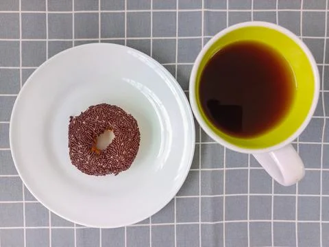 Donut and tea Foto stock