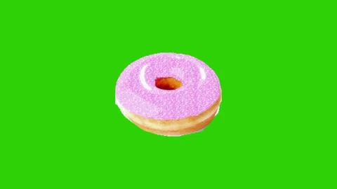 Donut animation on green screen Vídeos de archivo 330763683
