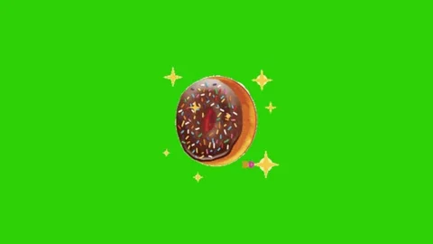 Donut animation on green screen Vidéo 331296491
