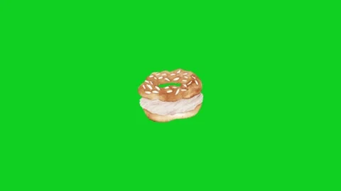 Donut animation on green screen 库存影片 333150978