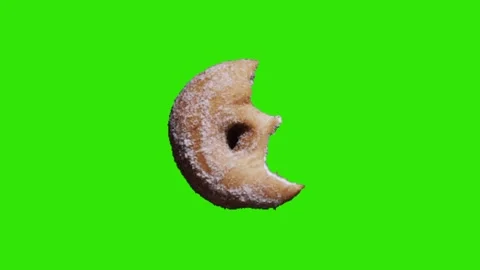Donut animation on green screen 库存影片 334046309