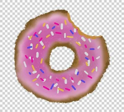 Donut, bakery, sugar, cake, bite, background Stock Illustration