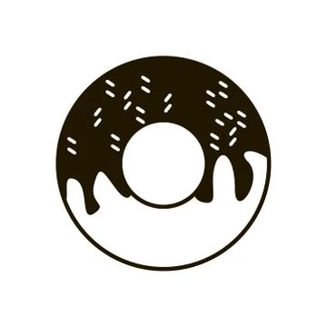 Donut baking icon on white background. Eps 10 flat style. Stock Illustration