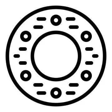 Donut biscuit icon outline vector. Snack cookie 스톡 일러스트