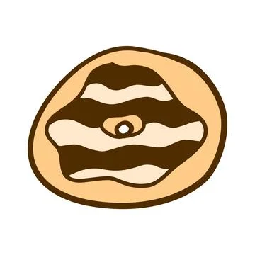 Donut in cartoon flat style Illustrazione stock