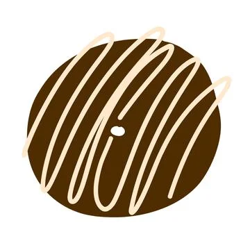 Donut in cartoon flat style Stock Illustration
