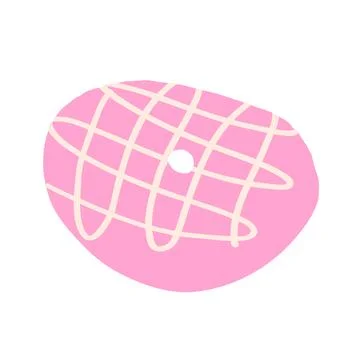 Donut in cartoon flat style Stock Illustration