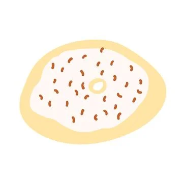 Donut in cartoon flat style Stock Illustration